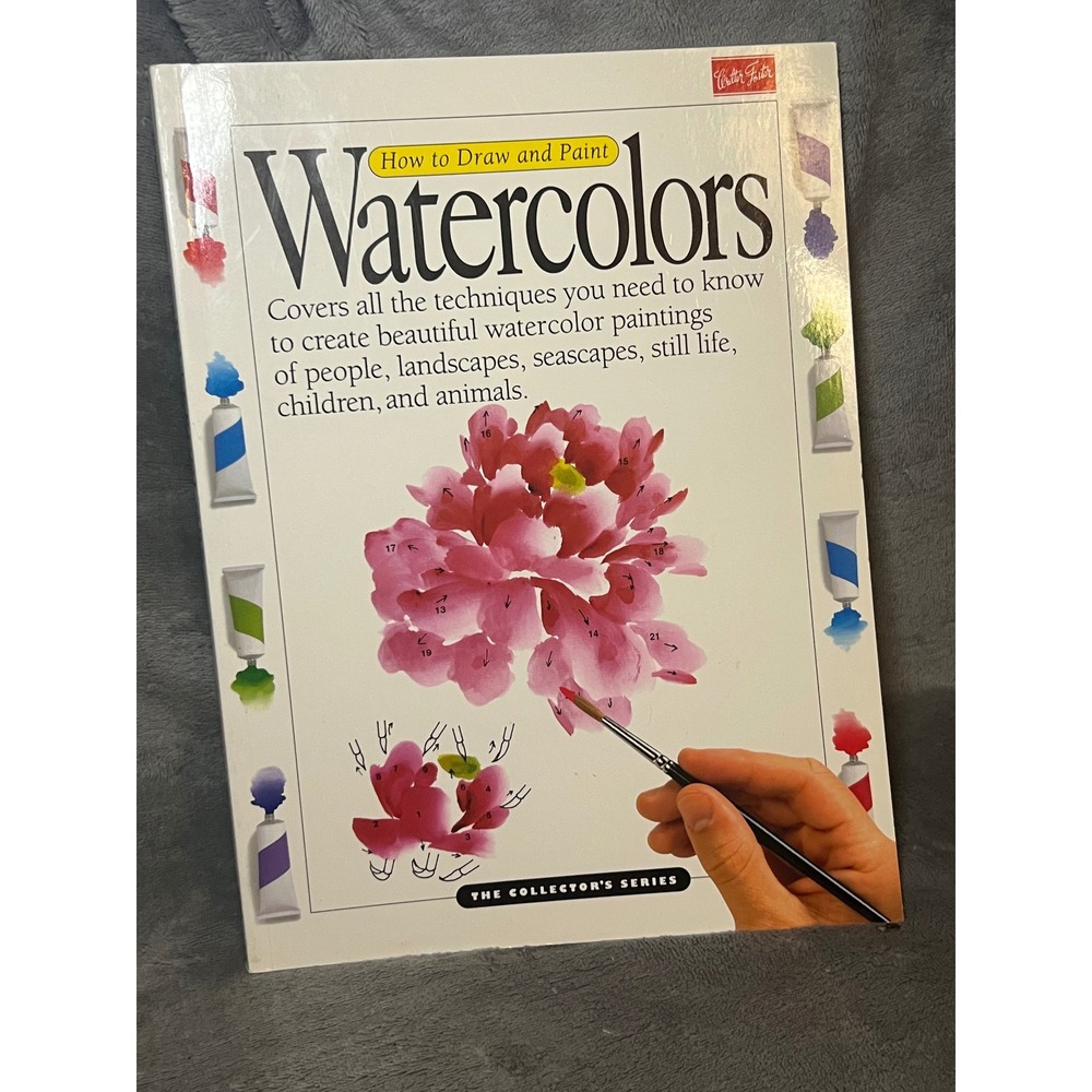 How to Draw Paint Watercolors Walter Foster 1991 Vintage Art Instruction Book